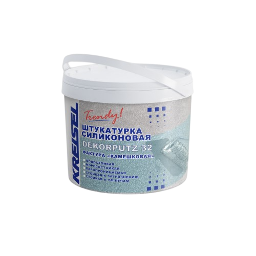 Силиконовая декоративная штукатурка Камешковая ШУБА DEKORPUTZ 32 Kreisel 18 кг