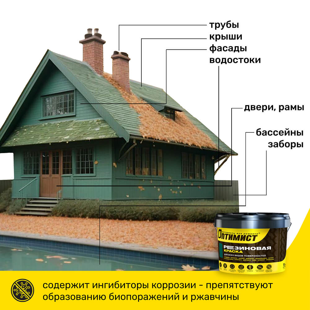 Резиновая краска водно-дисперсионная Оптимист F310