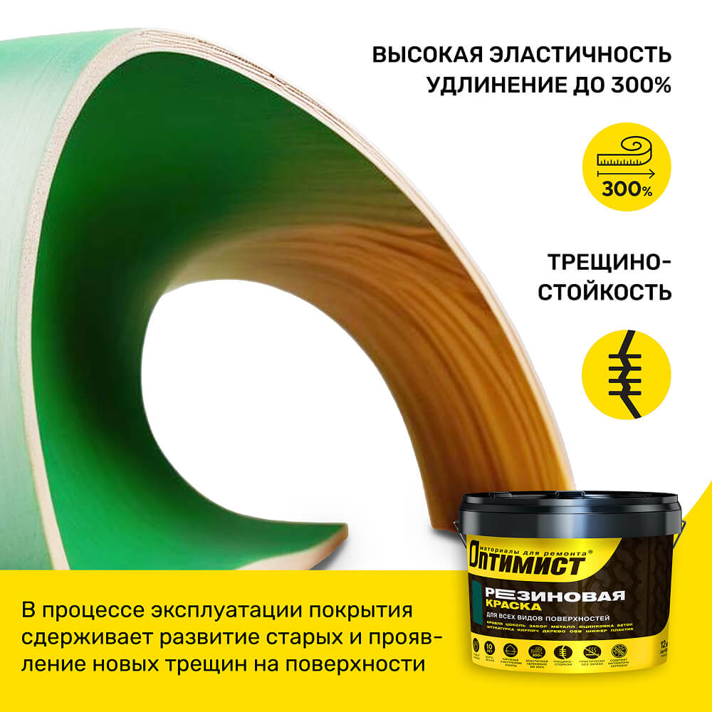 Резиновая краска водно-дисперсионная Оптимист F310